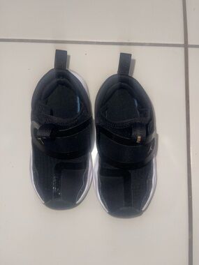 Kids Black Athletic Slip-On Sneakers